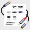 Y-разветвитель RCA Кабели RCA 1 гнездо на 2 штекера Адаптеры Стерео Аудио Кабель Шнур для Телевизора Сабвуфера Усилителей Динамика