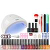 Professional Nail Lamp Gel Polish Kit Full Set with LED Light, Tools for Beginners Home Salon Starter Kit