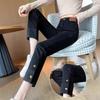 Черные облегающие джинсы с высокой талией и прямым кроем для женщин – Коллекция Весна/Осень 2026