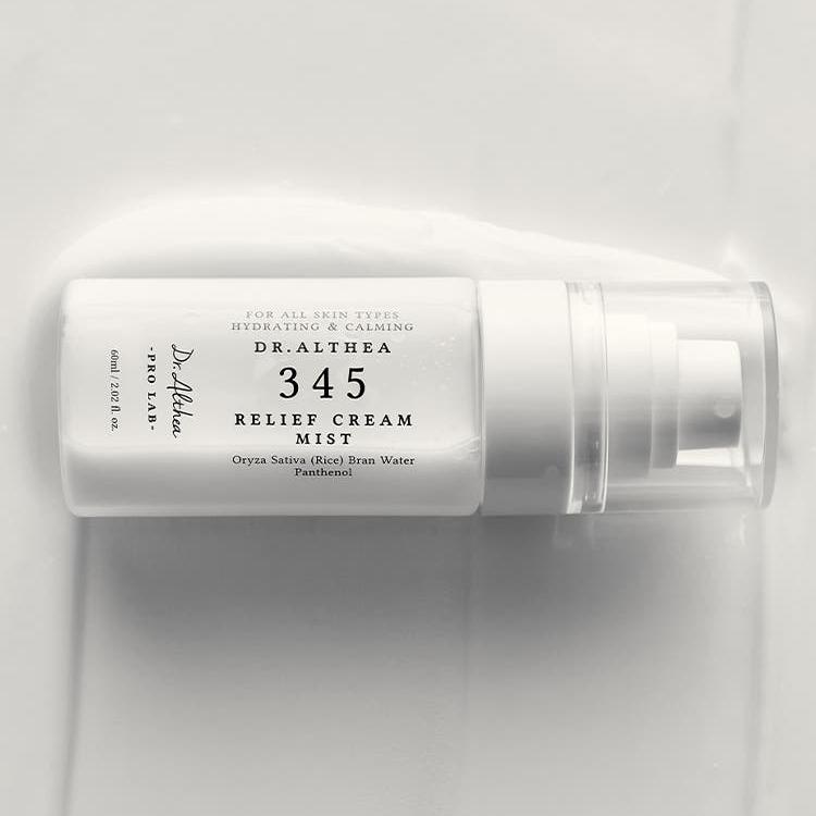 Dr Althea 345 Relief Cream Mist 60ml Rice Bran Water Panthenol Hyaluronic Acid Soothing Hydrating Skin Barrier Care