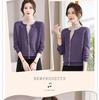 Stylish Faux Two-Piece Velvet Sweater for Middle-Aged & Elderly Women - Warm Knit Base Layer