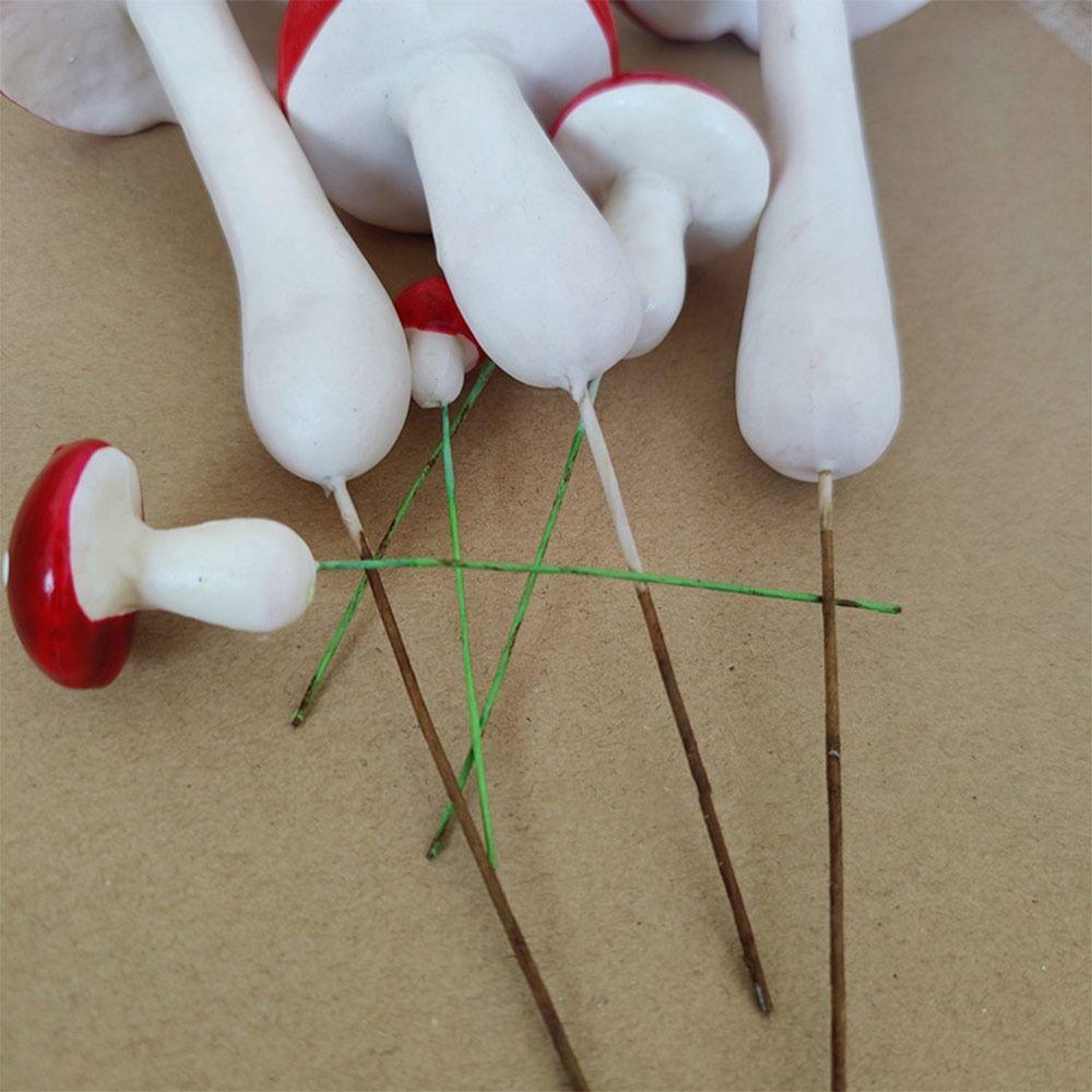 Foam Simulated Mushroom Cake Topper Dessert Decor Happy Birthday Cake Decorating Cake Insert Set