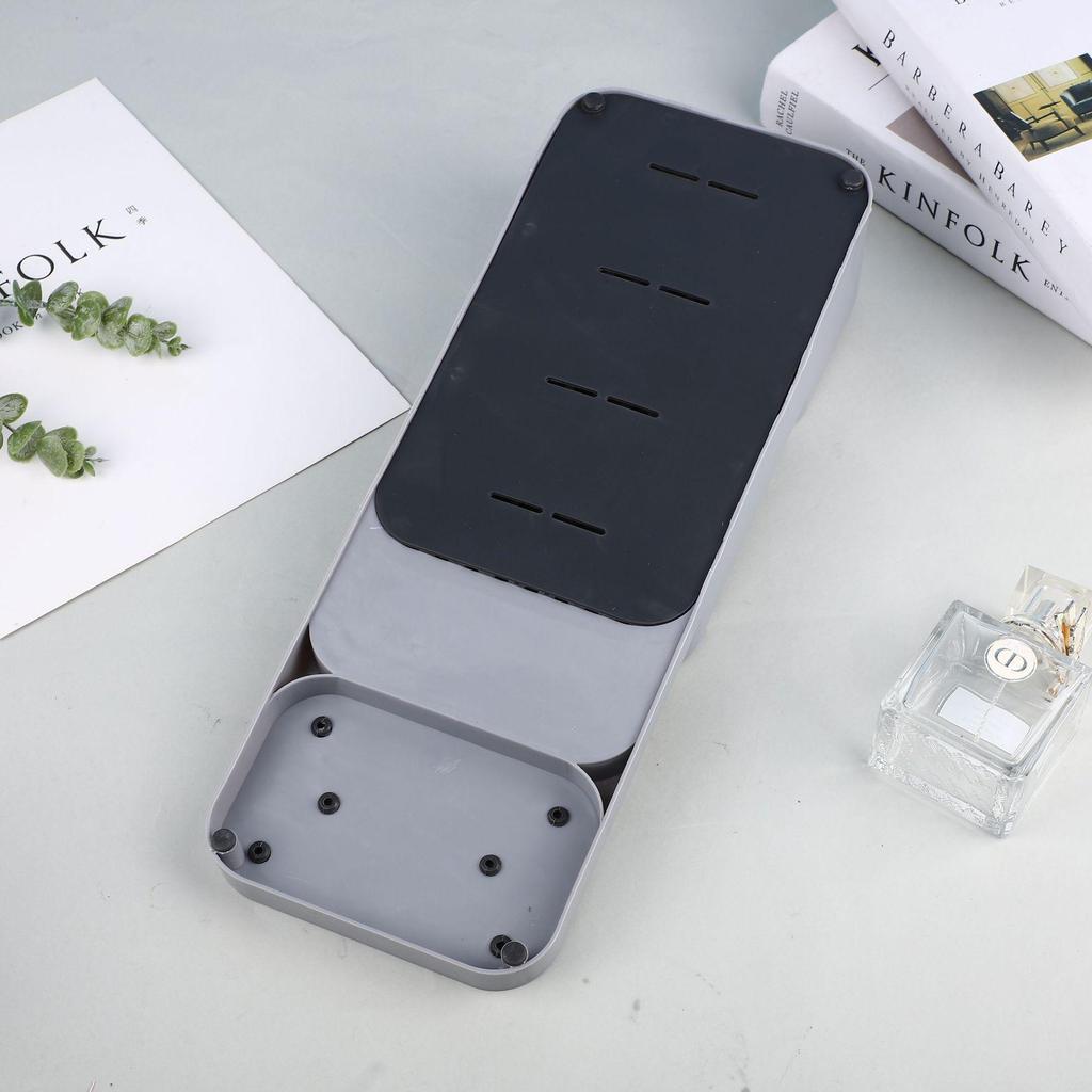 Держатель для ножей с вентилируемым дренажем и встроенной перегородкой, кухонный ящик для хранения