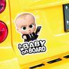 Забавная наклейка "Boss Baby: Малыш в машине", Водонепроницаемая виниловая декаль, Мультяшный знак безопасности для бампера или окна автомобиля