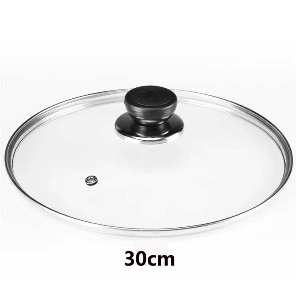 Round Frying Pan Cover Tempered Glass Pot Lid Durable Wok Pan Lid Kitchen Accessories