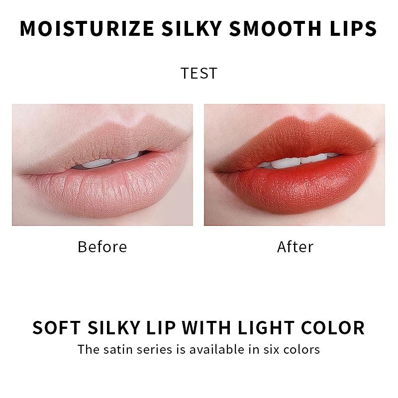 Матовая помада с антипригарным покрытием, водостойкая, долговечная, с крючком, гладкая бархатная помада-карандаш