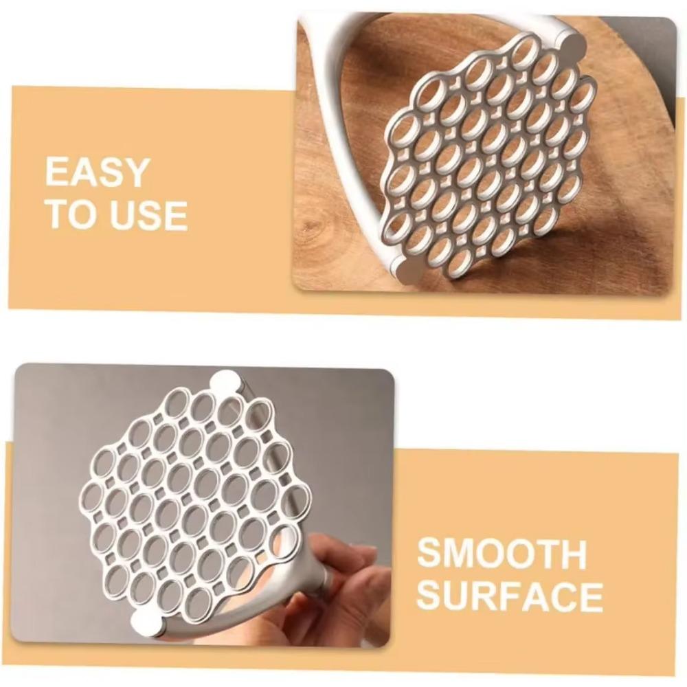 Potato Tool Fruit Masher Potatoes for Home Kitchen Aluminium Alloy Integrated Masher Masher Crusher Household Set Wood