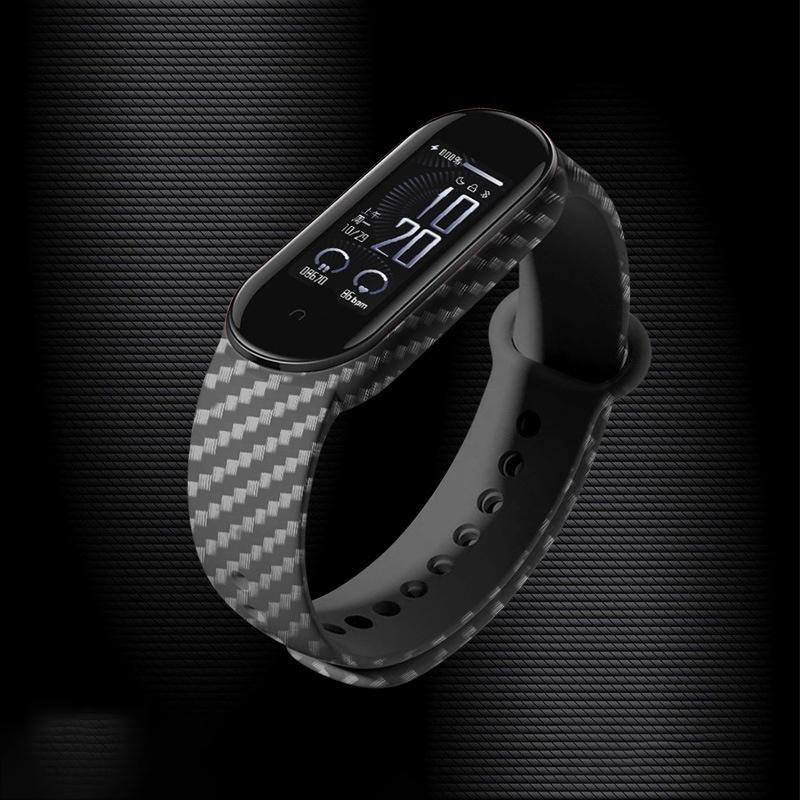YuiYuKa ремешок из углеродного волокна для Xiaomi Mi Band 7 6 5 4 3 спортивный силиконовый браслет Miband Band7 Band6 Band5 для Xiaomi Mi Band 7 6 5 4 3 браслет