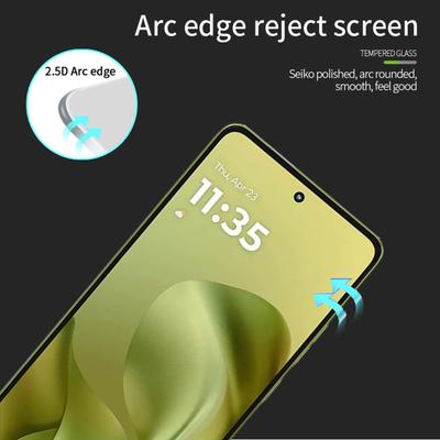 Защитная пленка для экрана Motorola Moto G86 Power 5G/Motorola Moto G86 5G MOFI 9H Полный клей Полное покрытие Пленка из высокоалюминиево-кремниевого стекла