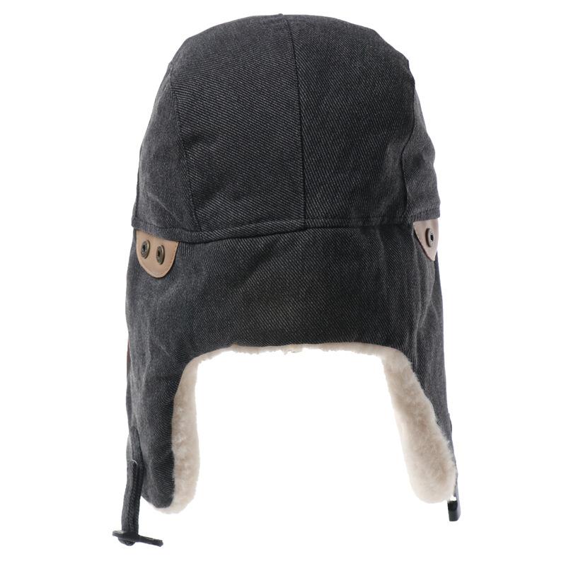 Мужская зимняя шапка-бомбер с очками для активного отдыха на открытом воздухе, ветрозащитная, теплая, искусственный мех, пилотская шапка-ушанка, парусиновая, термостойкая