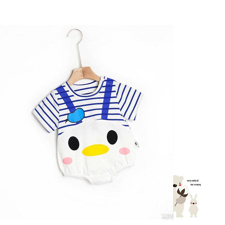 Летний ромпер с коротким рукавом для младенцев и малышей - Милый наряд-обертка для новорожденных
