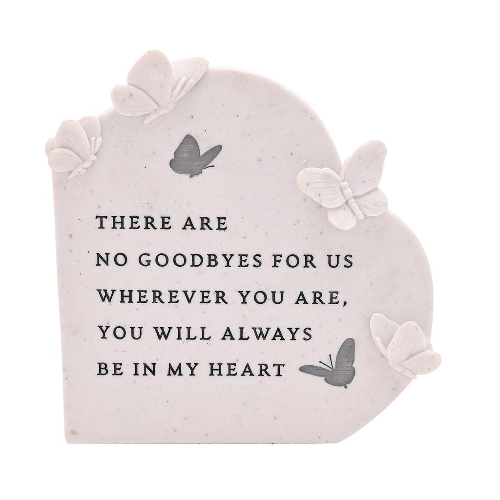 Thoughts of You Butterfly Graveside Standing Heart - No Goodbyes