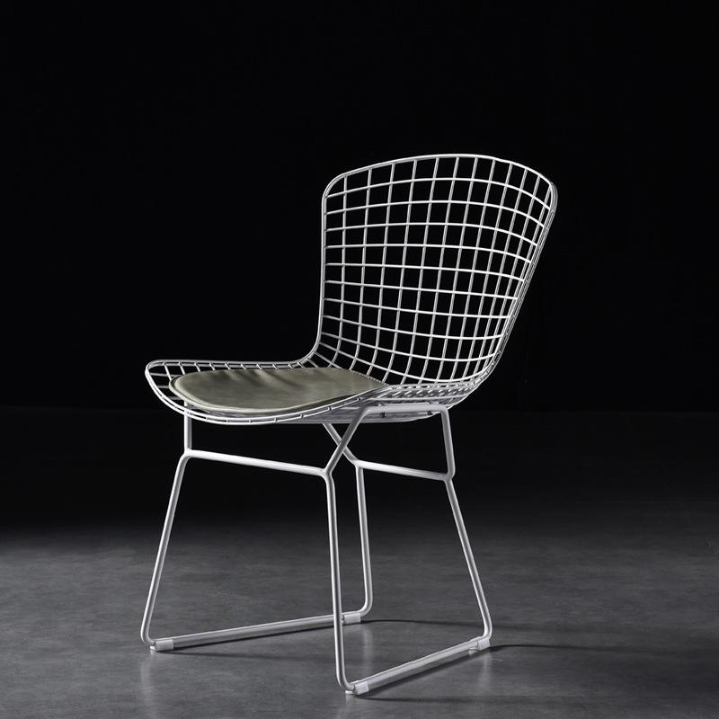 Nordic Net Red Chair Backrest Simple Makeup Computer Desk Chair Hollow Barbed Wire Ins Iron Art Home Dining Chair