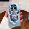 For Realme GT5 Pro Casing Clear Soft Silicone Love Heart Rabbit Cute Cartoon Back Cover for Realme GT 5 Pro 5G Phone Case Bumper