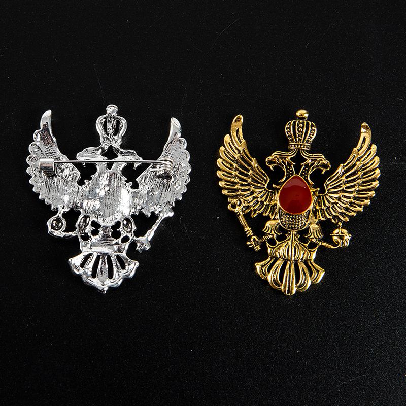 Retro Wing Metal Pin Vintage Eagle Badge Brooch Crown Lapel Pin Men Accessory