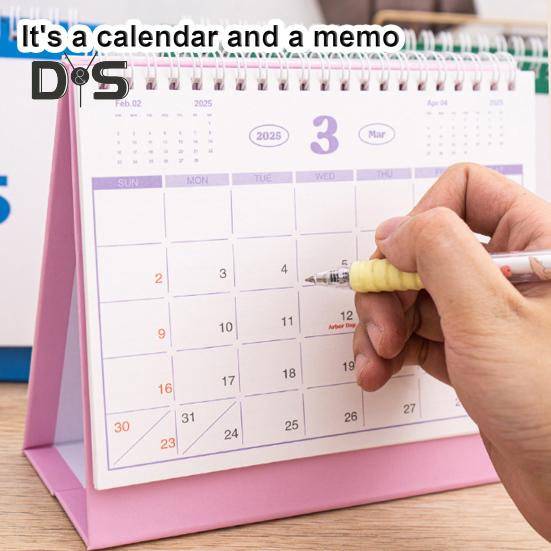 Маленький настольный календарь 2025 года, перекидной настольный календарь, ежемесячный планировщик, органайзер для управления временем для домашнего офиса и школы
