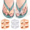 2pcs Double-hole Flip-flops Clip Toe Divider Slipper Sandal Clip Foot Pad Hallux Valgus Toe Overlapping Fork Separator