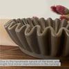 Durable Resin Decorative Bowl Living Room Modeling Coffee Table Bookshelf Decors Fruit Bowl Fluted Ruffle