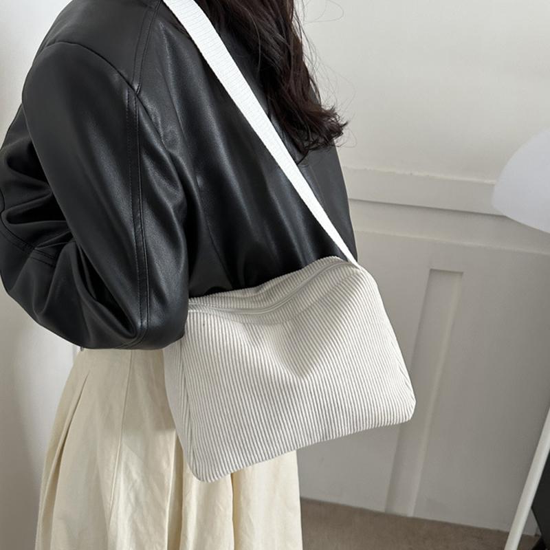 Сплошная вельветовая сумка через плечо, универсальная сумка на молнии, универсальная сумка через плечо для ручной клади