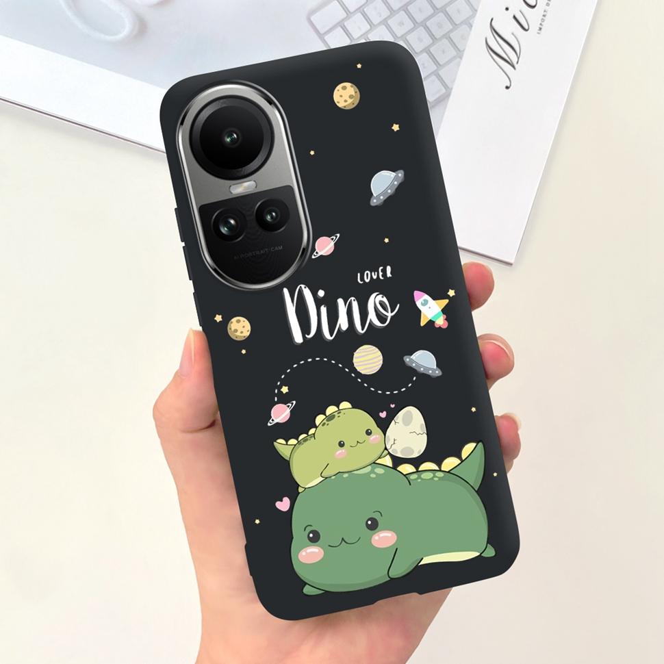 For Oppo Reno10 Case Luxury Colourful Painted Cover Soft Silicone Phone Case For Oppo Reno 10 Reno10 Pro 5G Back Cover Bumper