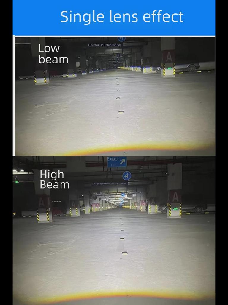 Двойная лазерная светодиодная линза фары: Модификация дальнего и ближнего H7H4 без потерь с двумя источниками света