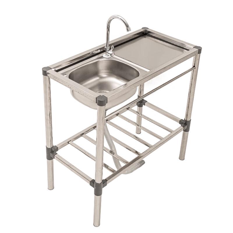 ZISIZ Утолщенная нержавеющая кухонная/балконная мойка с набором смесителя для холодной воды