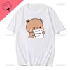 Lovely Bubu Is Throwing Flip-flops At Dudu Since He Teases Bubu T Shirt Bear Tshirt Kawaii Unisex Clothes Unisex Tops Graphic Shirt Unisex