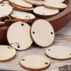 Holes Ring Clips Embellishments Wood Slices Wooden Circle Discs Tags Plaque Board Hanging Label