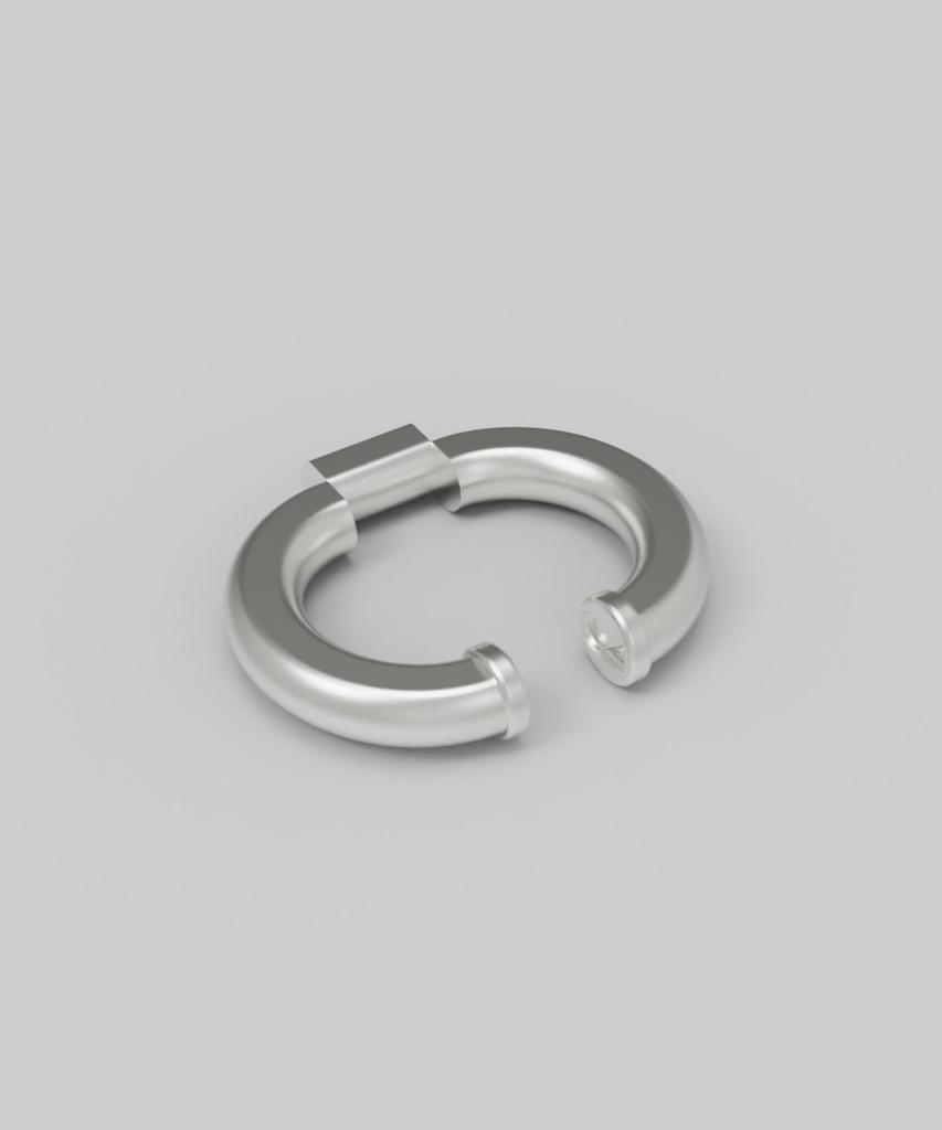 Reneobjet Vel Смещенный Кафф [Стерлинговое Серебро 925 Пробы] Каффы-Серьги