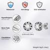 Stainless Steel Round Zircon Stud Earrings Hypoallergenic Metal Small Earrings for Men Stylish Hip Hop Jewelry Gift