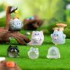 Cute Luminous Halloween Micro Landscape Resin Ghost Miniature Figurines Craft Ornaments Home Decoration Car Desktop Decor Gifts