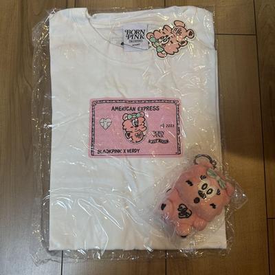 [Б/У] Футболка и брелок BLACKPINK Verdy AMEX Limited Edition S.