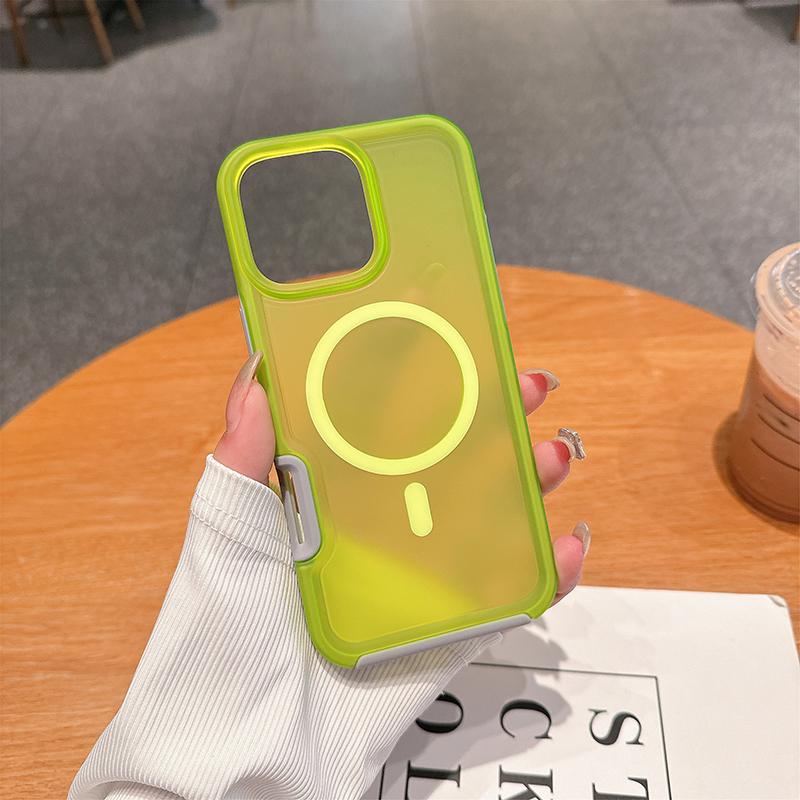 Модный Бронированный Магнитный Зарядный Защитный Чехол Для IPhone 17 Pro Max Air 16 15 14 Plus 13 12 Матовый Прозрачный Противоударный Чехол Для Телефона