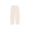 Li Ning Sports Trend Series Solid Color Logo Print Jogger Pants Women Bottoms White AKLSB38-3