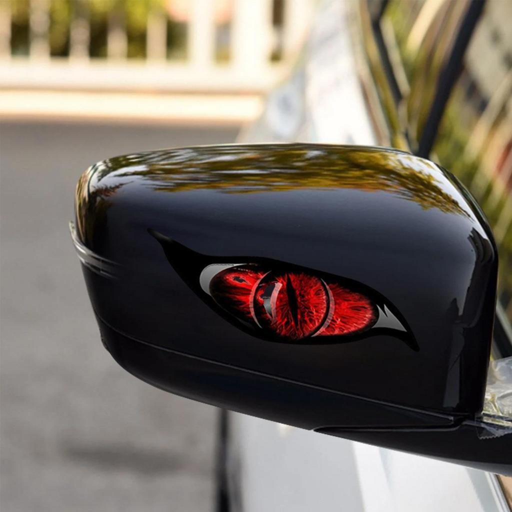 Car Eye Sticker, Scary Eyes Reflective Decal Mirror Cover,Scary Eyes Reflective Car Sticker Cover