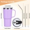 Ливоле Тамблер с вакуумом с большим нержавеющим кофейным дорожным Большой вместимости с Идеально для и Газированного Идеально для улицы и Светло-фиолетовый