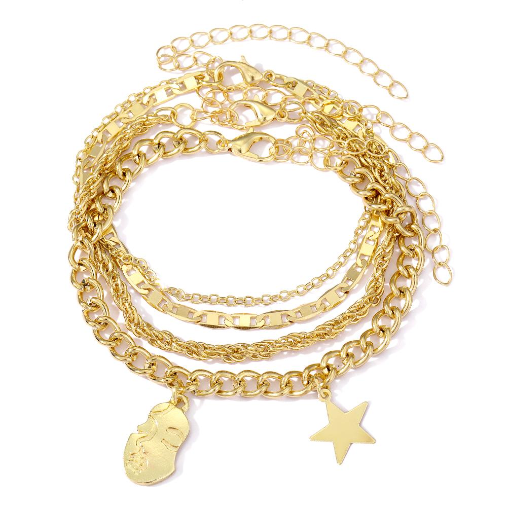 Богемный браслет, темпераментный жемчужный кулон, элегантный геометрический дизайн, браслет для вечеринки в ночном клубе, подходит для женщин, модный комплект ювелирных браслетов