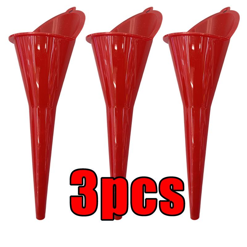 3pcs Motorcycle Long Stem Funnel Gasoline Oil Fuel Filling Tools Anti-splash Plastic Funnel Car Refueling Tools Auto Accessories