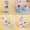 Elephant Adorable Apple Plush Keychain With Soft Fur Bag Ornament Gift Doll