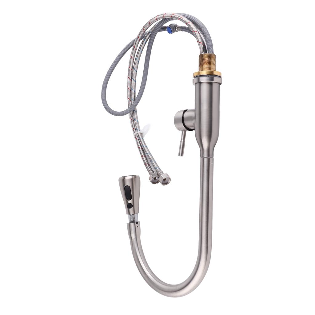 G1/2 кухонный смеситель с одной ручкой, смесительный кран для холодной и горячей воды с выдвижным распылителем