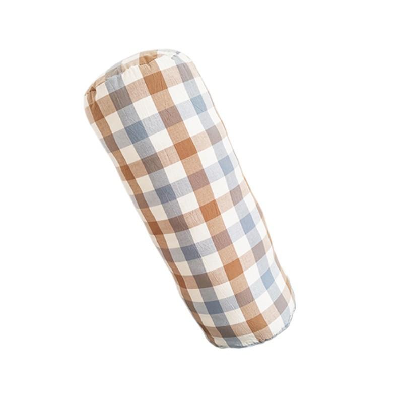 Полосатая хлопковая подушка с бантом и отделкой из помпонов для домашнего декора**