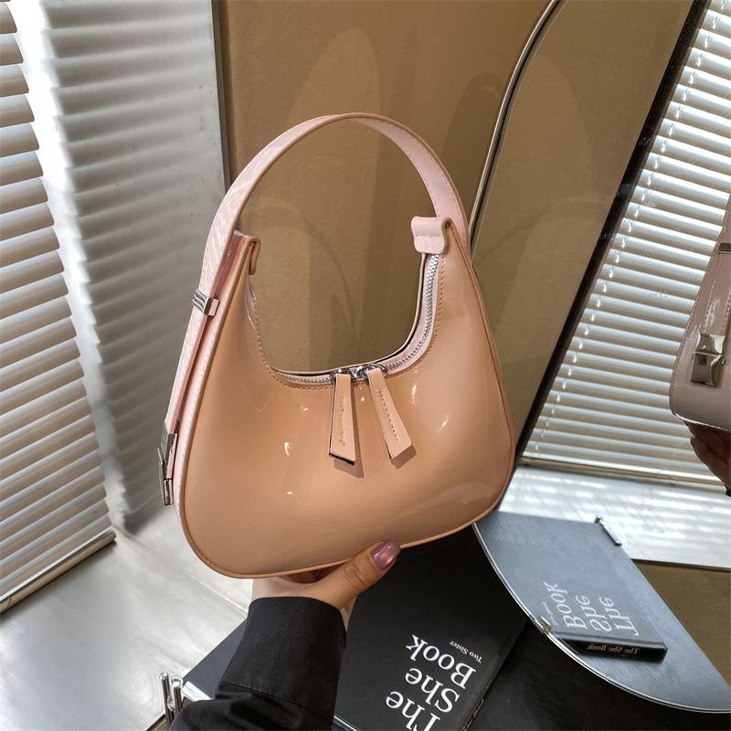 Нишевая дизайнерская сумка из лакированной кожи женская новая весенняя модная универсальная сумка через плечо сумка под мышкой