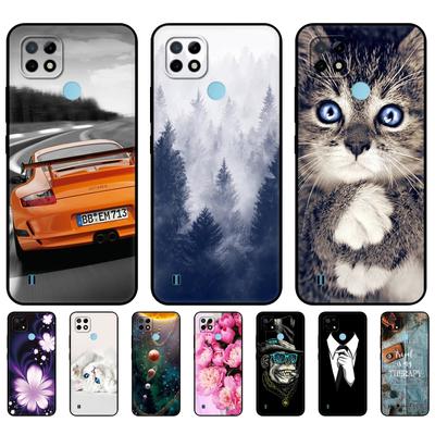 Силиконовый чехол для Realme C21 для OPPO RealmeC21 C 21, чехлы для телефонов 6,5 дюйма; Funda RMX3201 Bumper Capa Etui Мягкий черный чехол из ТПУ