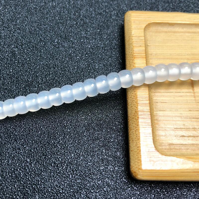 Белые Агатовые Бусины-Разделители для Браслетов и DIY Аксессуаров