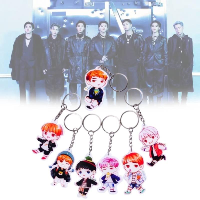 High-quality Bts Bangtan Boys Acrylic Key Ring Keychain Featuring Beloved Jung Kook Jimin Jin V Suga Jhope