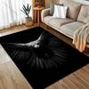 Bald Eagle Black Print Carpet for Bedroom Living Room Bedside Sofa Floor Mat Modern Home Decor Area Rug Large Size for Gifts