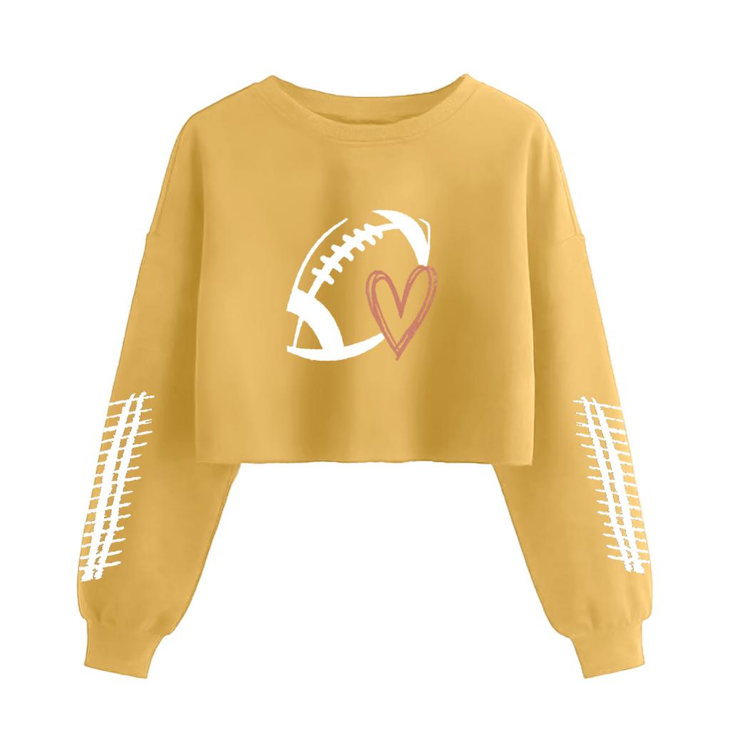 Женский модный пуловер с длинным рукавом и принтом в стиле ретро, открывающий живот