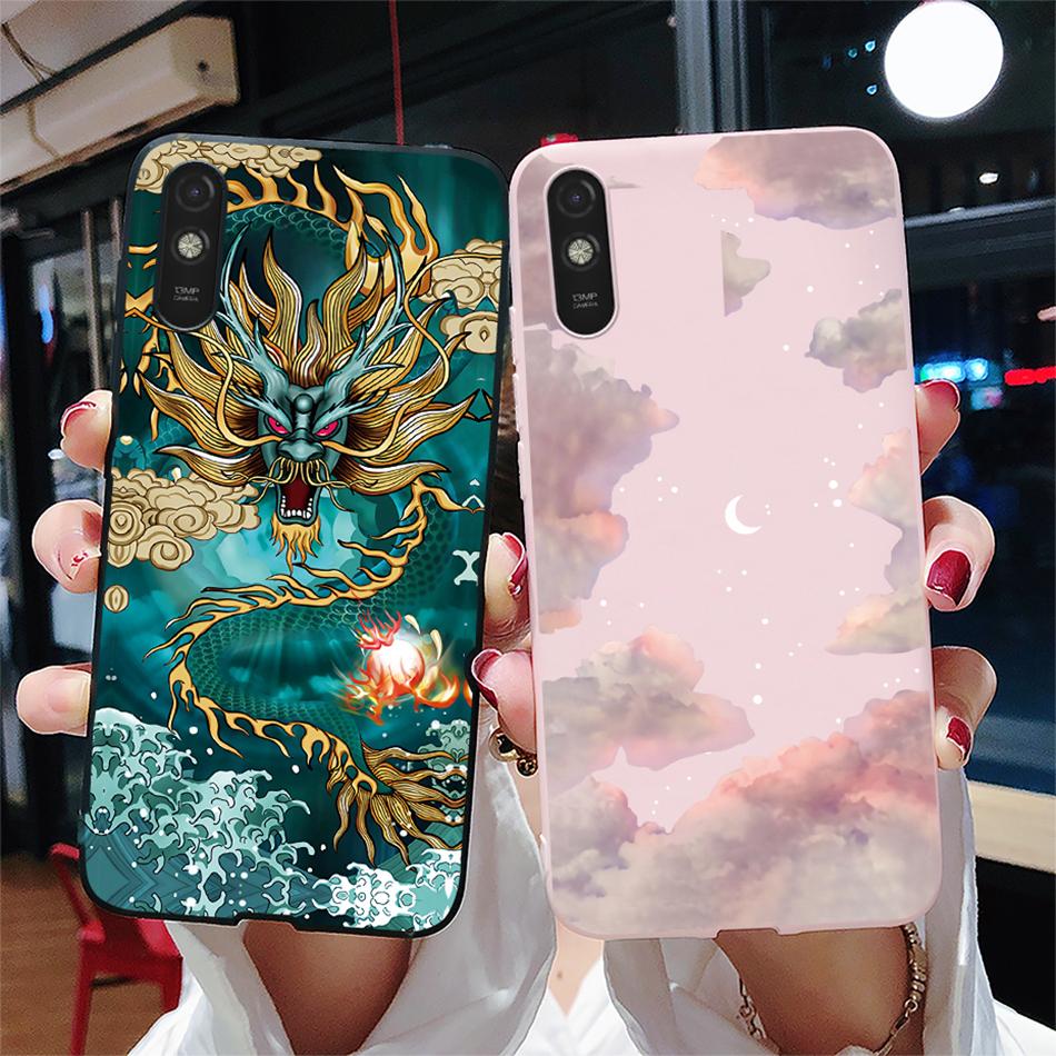 Чехол для телефона для Xiaomi Redmi 9A 9AT Чехол Защита камеры Мягкая крышка Силиконовый Дракон Облако Funda Для Redmi 9A 9 AT Redmi9A 9AT Capa