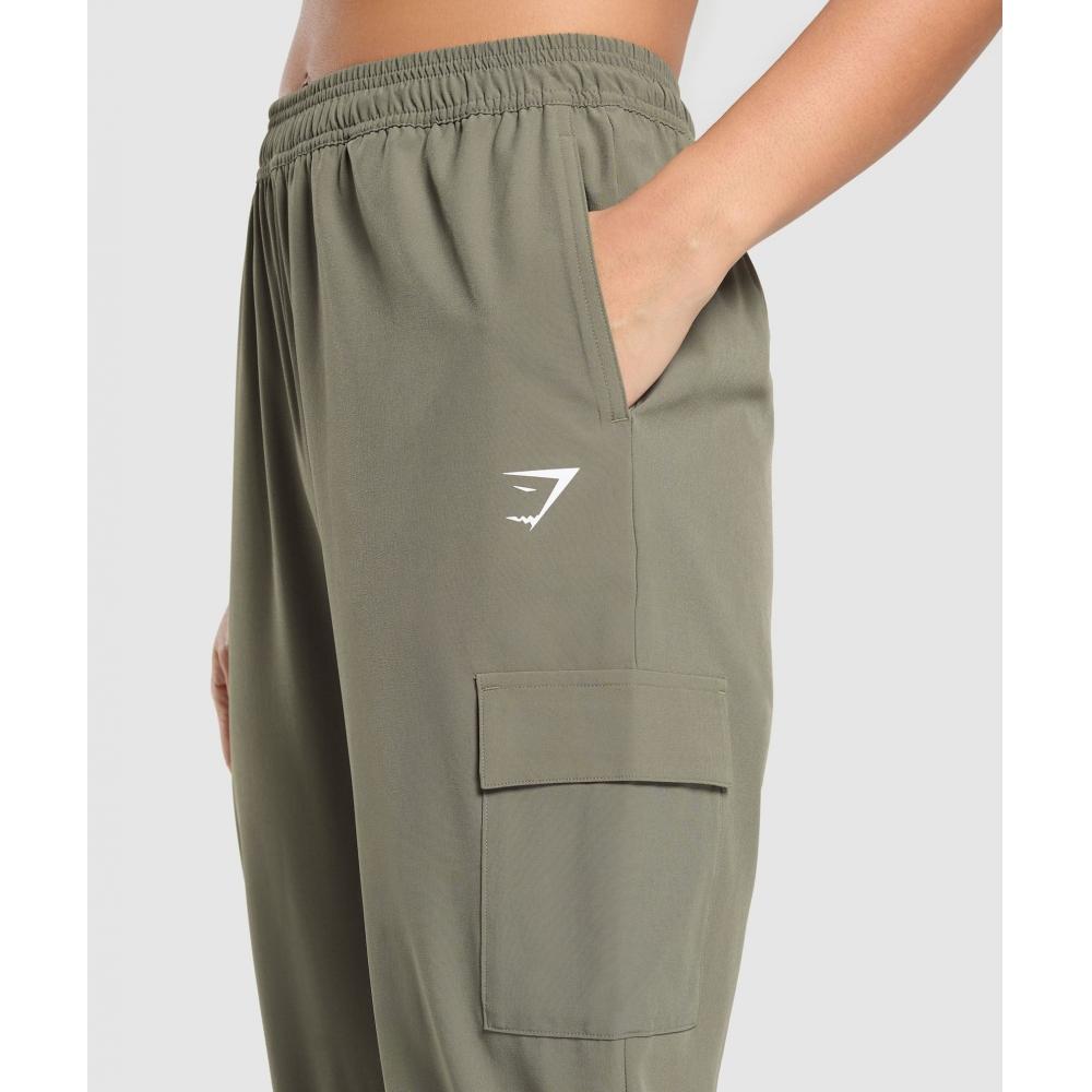 Gymshark Woven Cargo Pant Base Green B2c5z Ech1