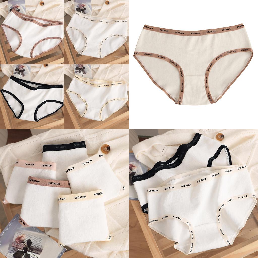 Comfortable Women's Cotton Underwear Stylish Japanese Sweet Breathable Mid Waist Triangle Shorts